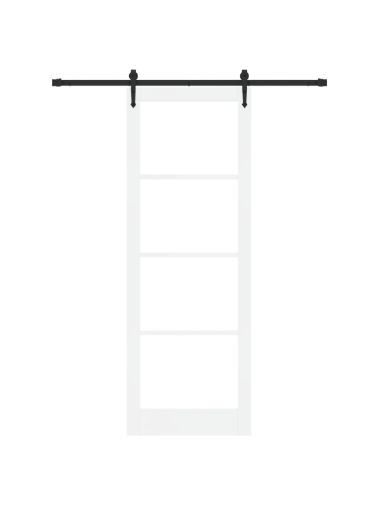 Bīdāmās durvis ar aparatūru komplektā balts 83x232 cm cietais koks priežu