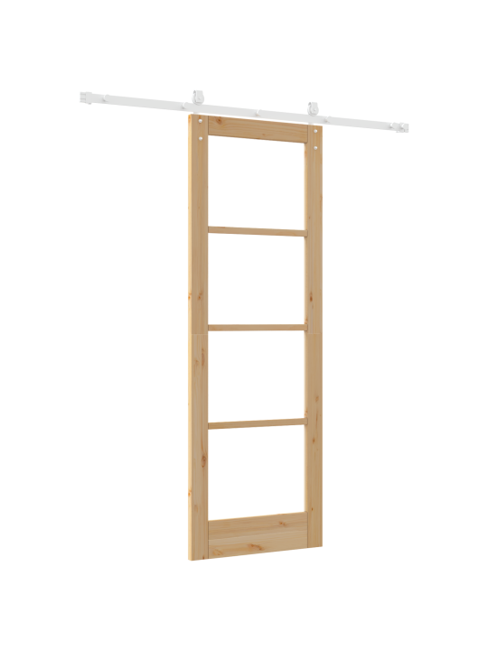 Bīdāmās durvis ar aparatūras komplektu 73.5x211 cm cieta priede