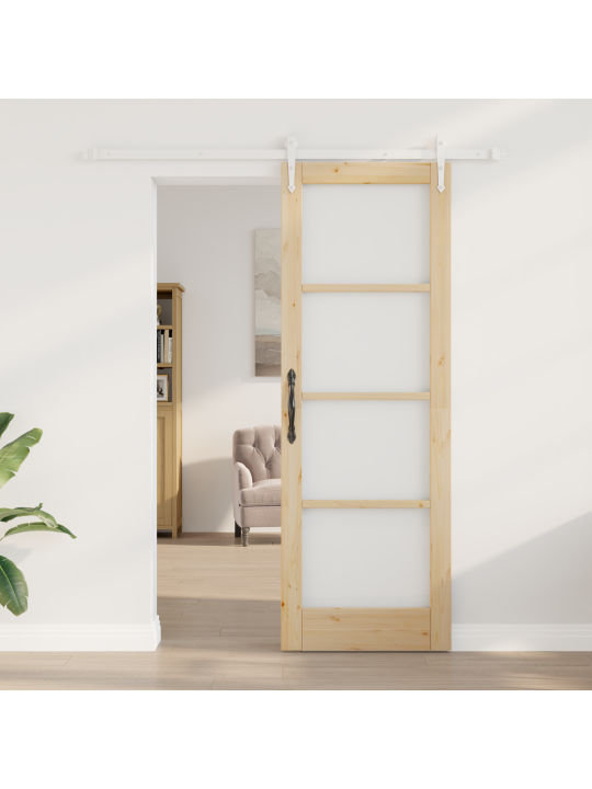 Bīdāmās durvis ar aparatūras komplektu 73.5x211 cm cieta priede