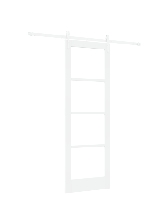 Bīdāmās durvis ar aparatūras komplektu Balta 73.5x211 cm Masīvkoks Priežu