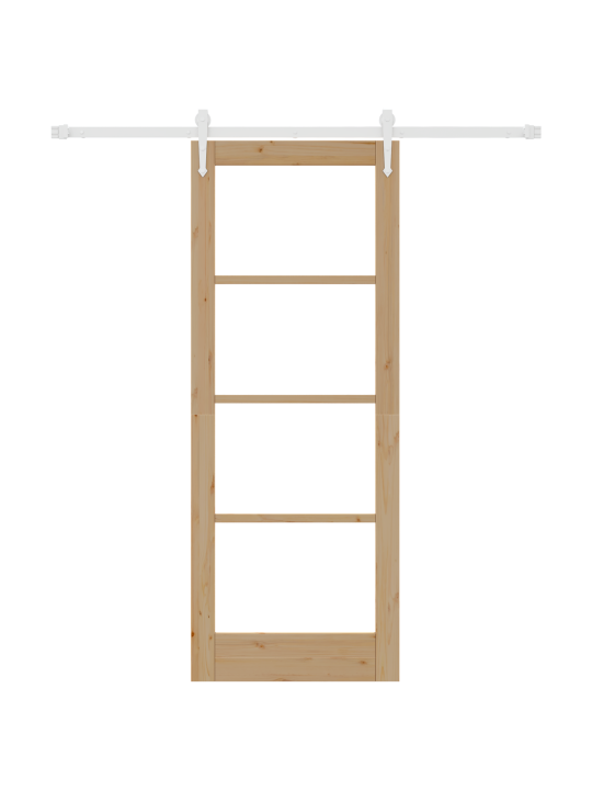Bīdāmās durvis ar aparatūras komplektu 78x202 cm Ciets koks Priežu