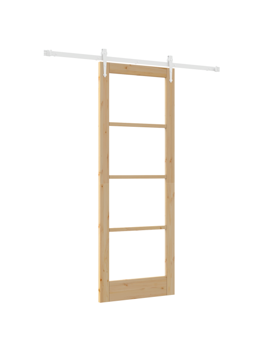 Bīdāmās durvis ar aparatūras komplektu 78x211 cm masīvkoks priežu