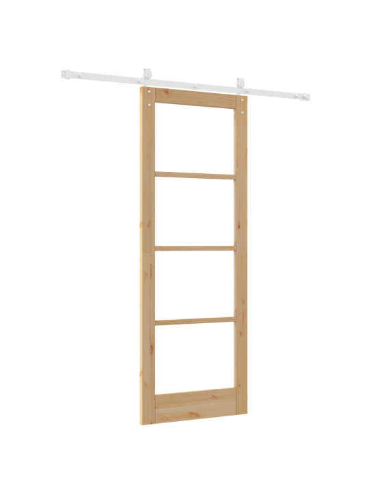 Bīdāmās durvis ar aparatūras komplektu 78x211 cm masīvkoks priežu