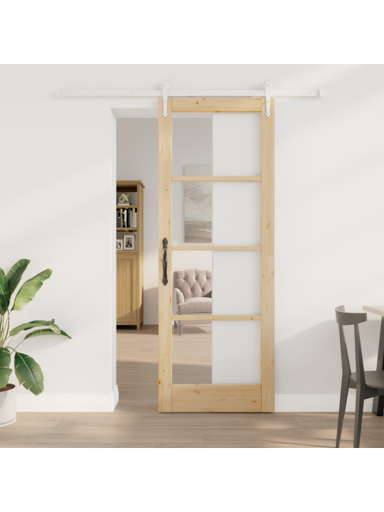 Bīdāmās durvis ar aparatūras komplektu 78x211 cm masīvkoks priežu