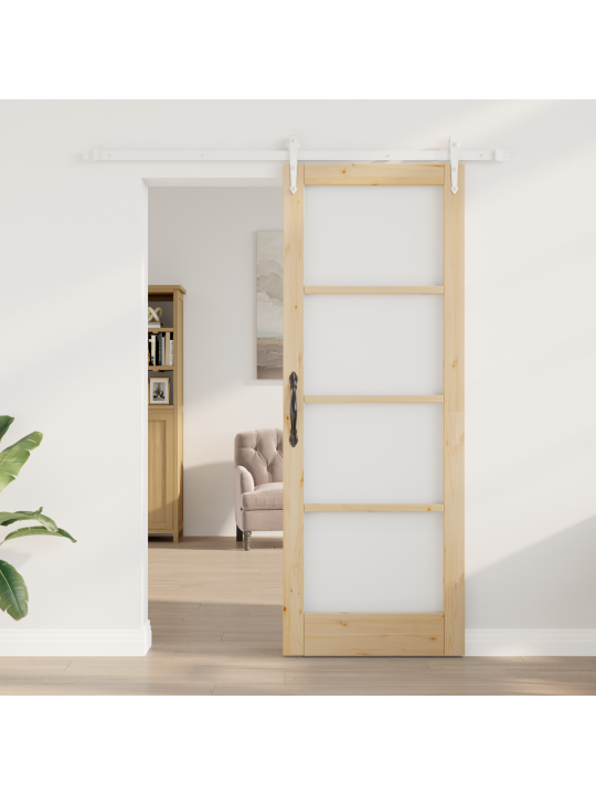 Bīdāmās durvis ar aparatūras komplektu 78x211 cm masīvkoks priežu