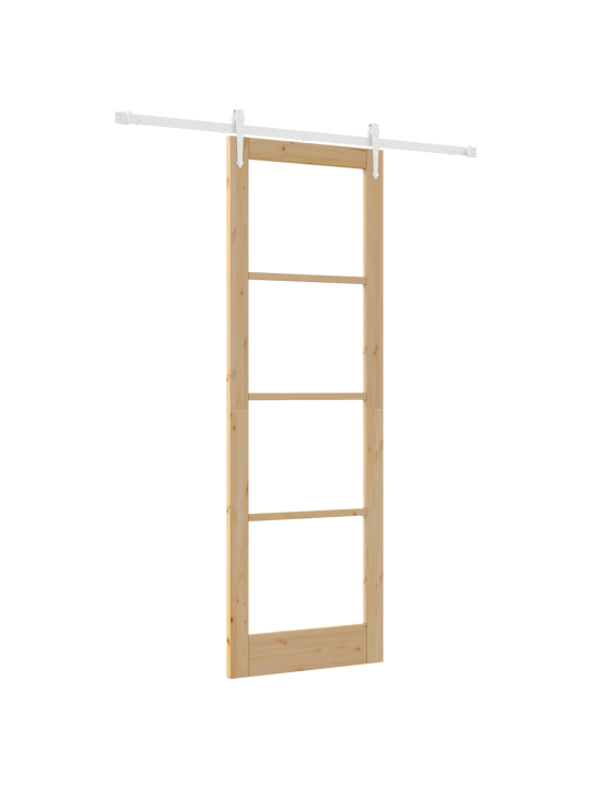 Bīdāmās durvis ar uzstādīšanas komplektu 78x232 cm priedes koks