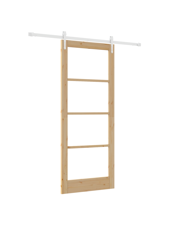 Bīdāmās durvis ar aparatūru 86x211 cm cietais priežu koks