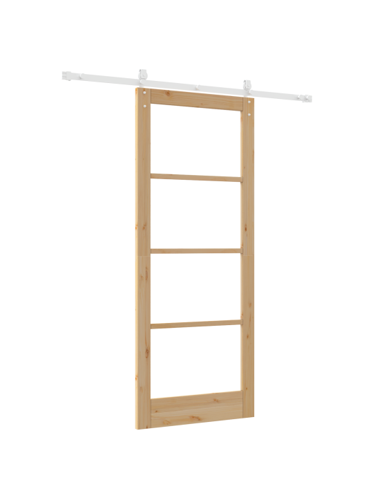 Bīdāmās durvis ar aparatūru 86x211 cm cietais priežu koks