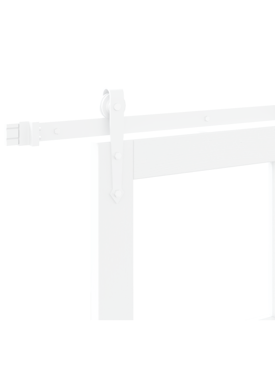 Bīdāmās durvis ar aparātu komplektu balti 86x211 cm masīvkoks prieži