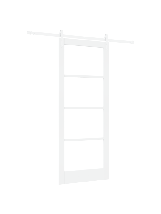 Bīdāmās durvis ar aparātu komplektu balti 86x211 cm masīvkoks prieži