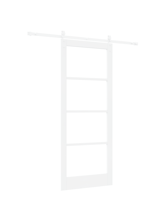 Bīdāmās durvis ar aparātu komplektu balti 86x211 cm masīvkoks prieži