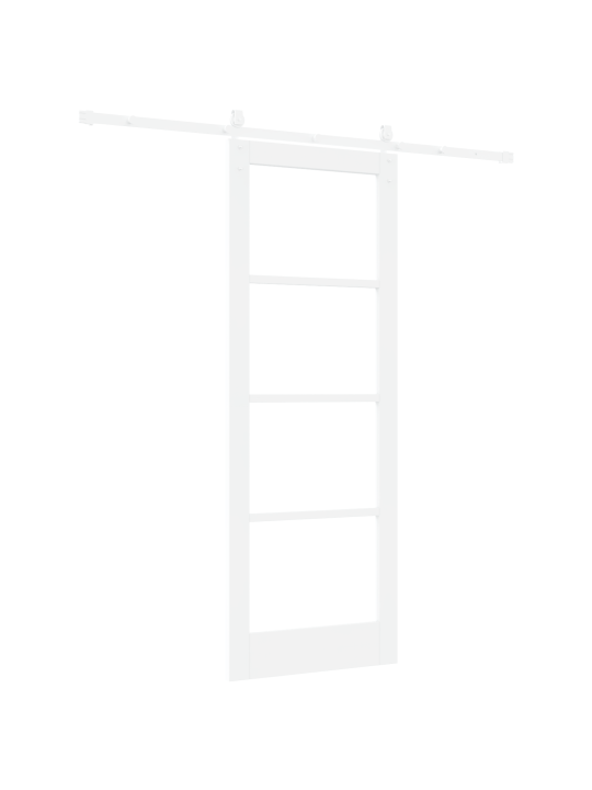 Baltas iekšējās durvis ar aparatūras komplektu 78 x 211 cm cietā priedes koks