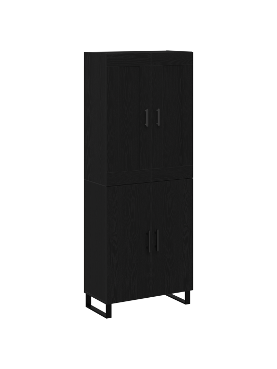 Augstais galds melnā ozolā 69.5x34x180 cm inženierijas koks