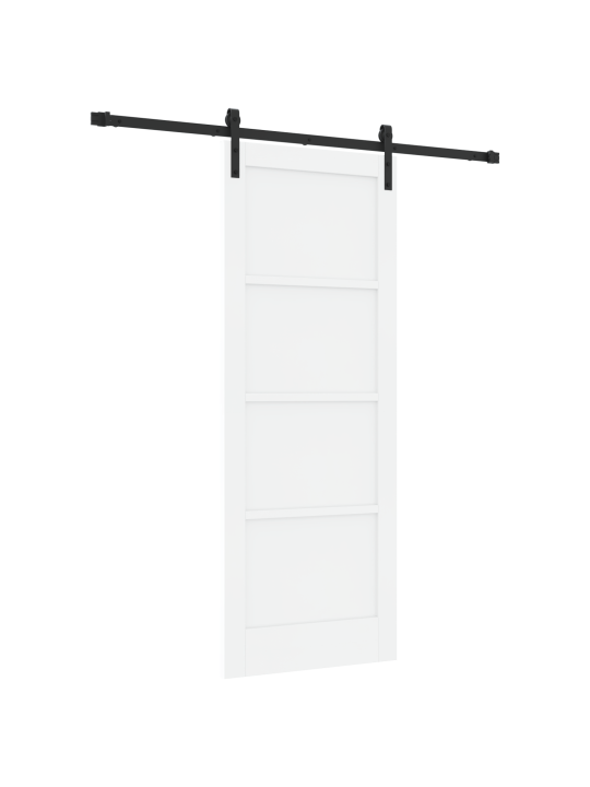Vidaxl bīdāmās durvis ar montāžas komplektu baltas 78x202 cm solidās priedes, vidaxl iekšējās durvis 'orkdal'baltas 78x202x4 cm solidās priedes
