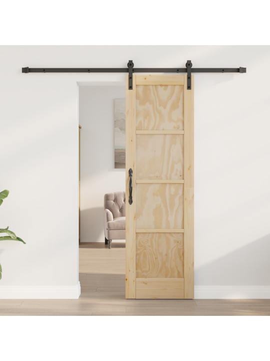 Bīdāmās durvis ar aparatūras komplektu 61x198.5 cm ciets priežu koks