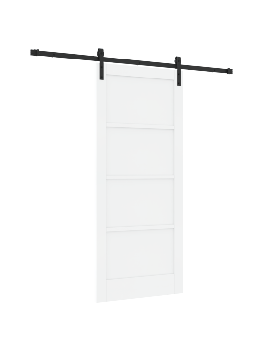Vidaxl bīdāmās durvis ar aparatūru baltas 86x198.5 cm cietais priedes koks, vidaxl iekšējās durvis 'orkdal'baltas 86x198.5x4 cm cietais priedes koks