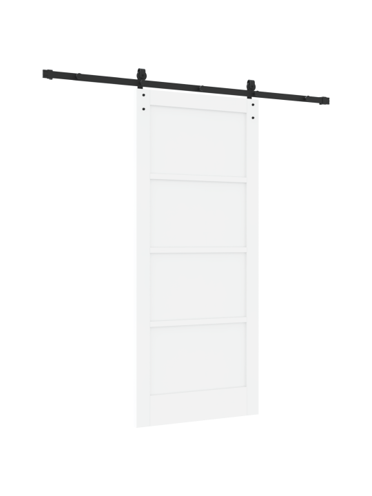 Vidaxl bīdāmās durvis ar aparatūru baltas 86x198.5 cm cietais priedes koks, vidaxl iekšējās durvis 'orkdal'baltas 86x198.5x4 cm cietais priedes koks