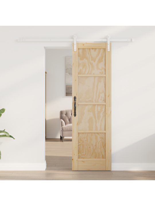 Slīdošās durvis ar aparatūras komplektu 61 x 198.5 cm masīvkoka priedes