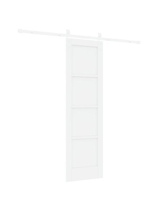 Bīdāmās durvis ar piederumu komplektu baltā krāsā 61x198.5 cm cieta koka priedes
