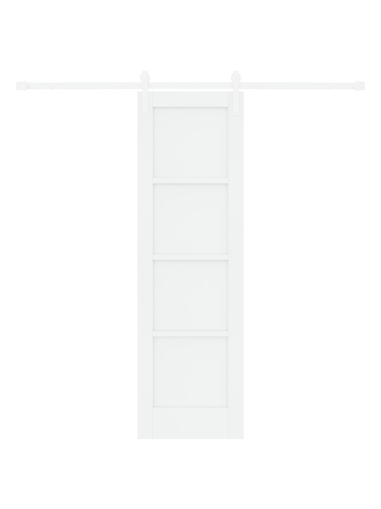 Bīdāmās durvis ar piederumu komplektu baltā krāsā 61x198.5 cm cieta koka priedes
