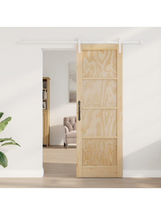 Bīdāmās durvis ar aparatūru 73.5x211 cm cietā koka priede