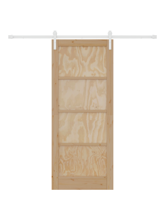 Bīdāmās durvis ar aparatūras komplektu 83x202 cm masīvkoks priede