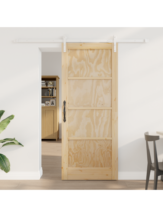 Bīdāmās durvis ar aparatūras komplektu 83x202 cm masīvkoks priede