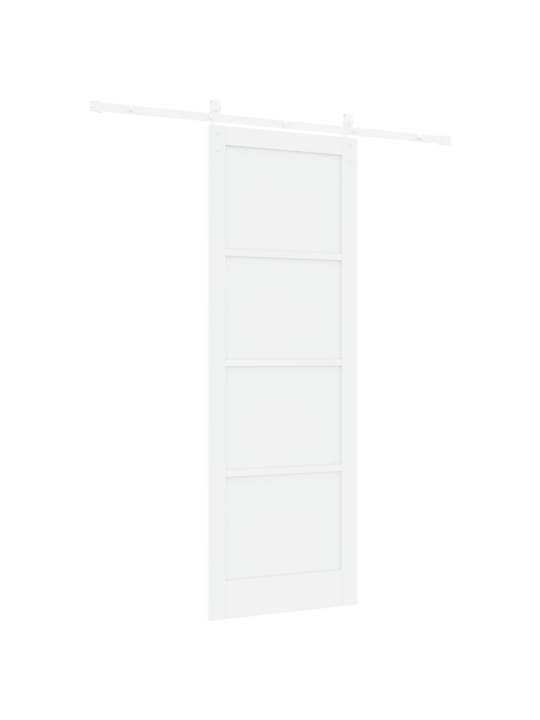 Bīdāmās durvis ar aparatūras komplektu baltas 83x232 cm cietā koka priežu