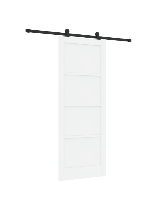 Vidaxl bīdāmās durvis ar aparatūras komplektu baltajā 83x211 cm masīvkoka priedes, vidaxl iekštelpu durvis 'orkdal'baltajā 83x211x4 cm masīvkoka priedes