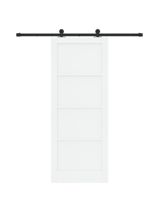 Vidaxl bīdāmās durvis ar aparatūras komplektu baltajā 83x211 cm masīvkoka priedes, vidaxl iekštelpu durvis 'orkdal'baltajā 83x211x4 cm masīvkoka priedes