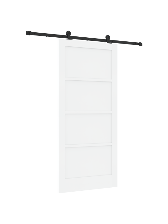 Bīdāmās durvis ar aparatūru komplektu Baltā 93x202 cm Cietkoksne priedes