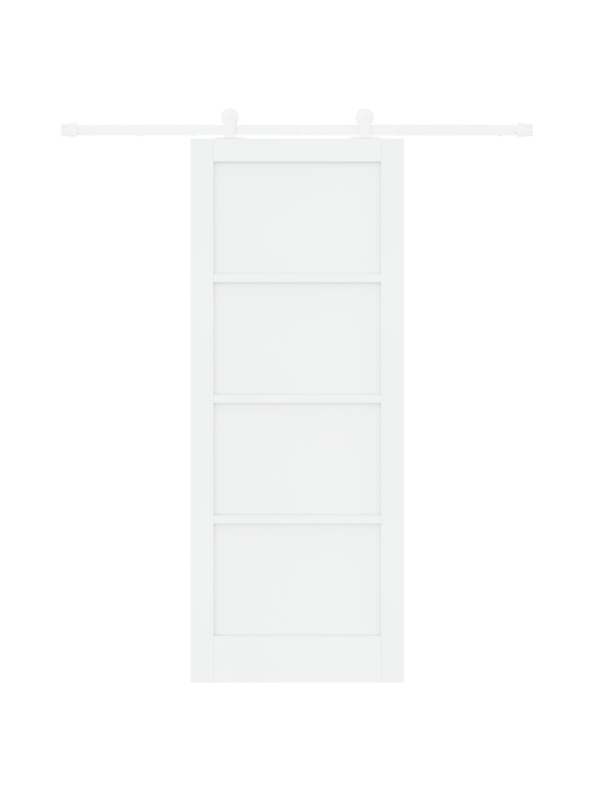 Bīdāmās durvis ar aparatūras komplektu balts 83x211 cm cietā koka priežu