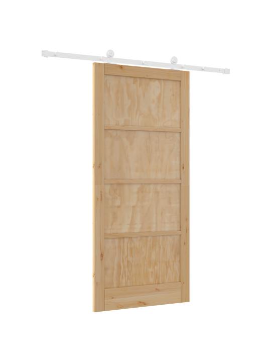 Bīdāmās Durvis ar Hardware Komplekts 93x202 cm Cietkoksnes Priede