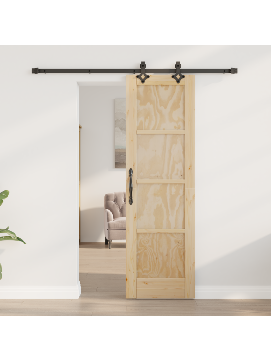Bīdāmās durvis ar aparatūras komplektu 61x198.5 cm masīvkoka priede