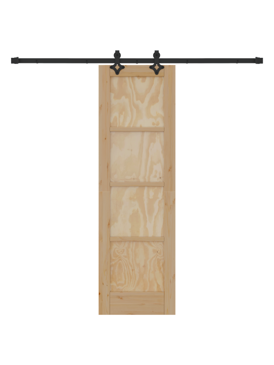 Bīdāmās durvis ar aprīkojuma komplektu 61x198.5 cm Masīvkoka priede