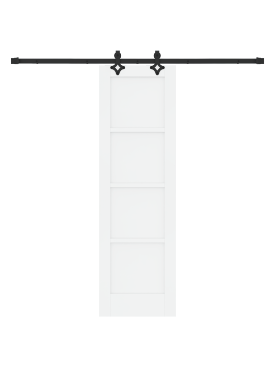 Bīdāmās durvis ar aparatūras komplektu Balts 61x198.5 cm Masīvkoks priede