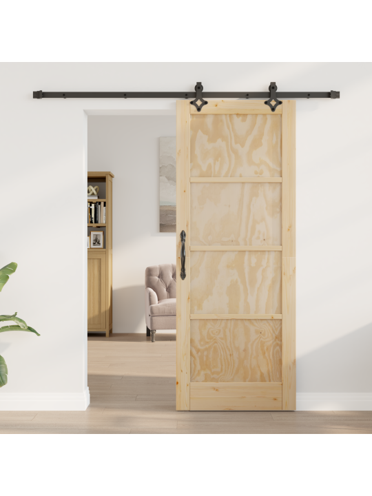 Bīdāmās durvis ar aksesuāru komplektu 78x202 cm cieta priede