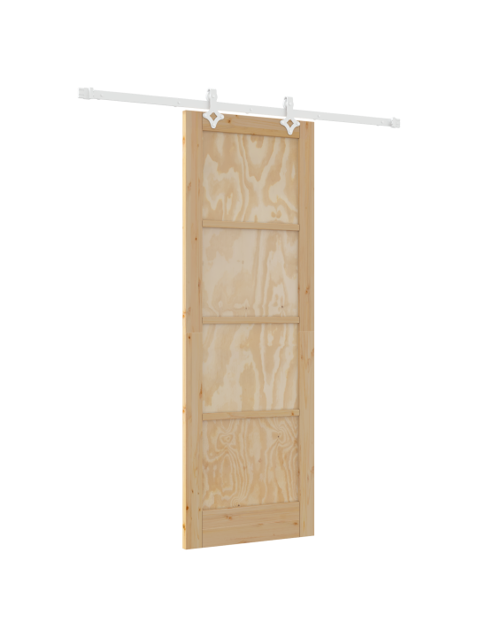 Bīdāmās Durvis ar Aprīkojuma Komplektu 73.5x211 cm Masīvkoks Prieks