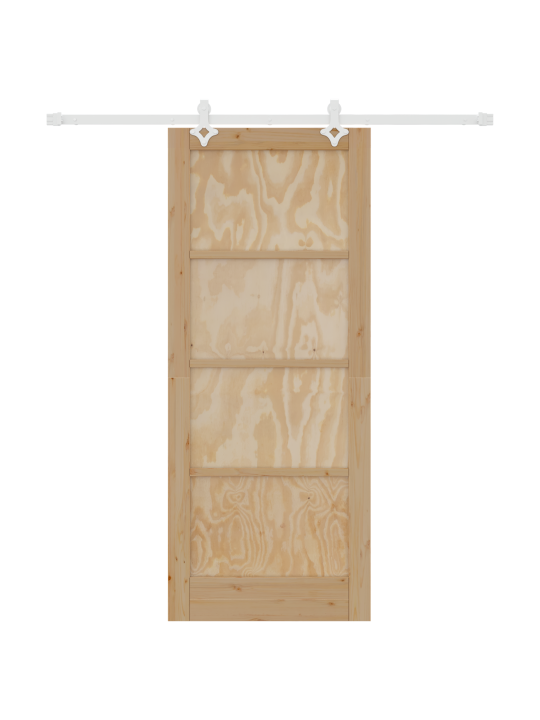 Bīdāmās durvis ar piederumu komplektu 83x202 cm cietā priežu kokā