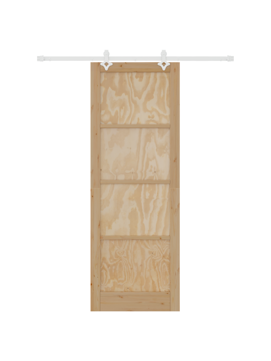 Bīdāmās durvis ar aparatūras komplektu 83x232 cm Masīvkoka priede