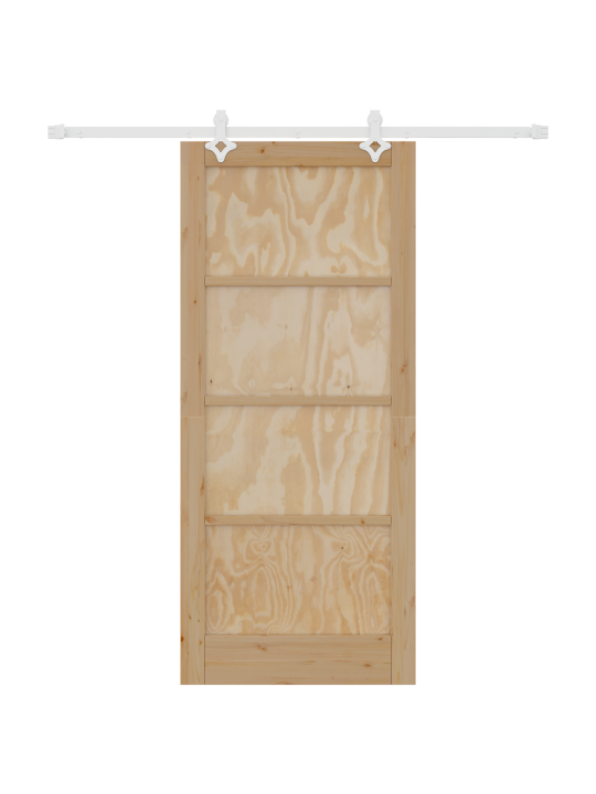 Vidaxl bīdāmās durvis ar piederumu komplektu 86x198.5 cm cietā priedes, vidaxl iekšējās durvis "orkdal" 86x198.5x4 cm cietā priedes