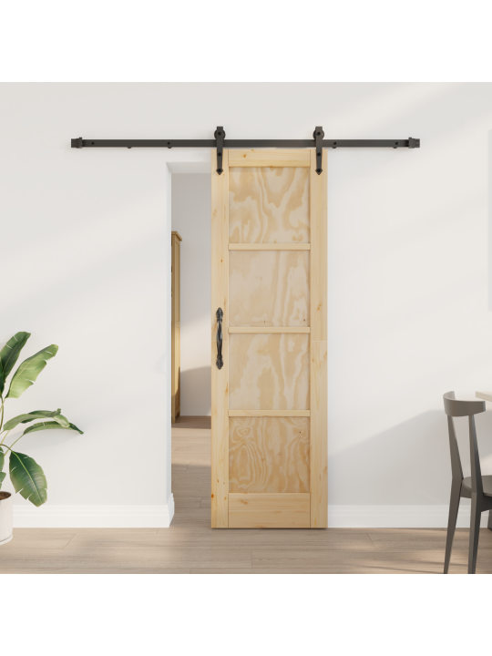 Bīdāmās durvis ar aparatūras komplektu 61x198.5 cm cietā priedes kokā