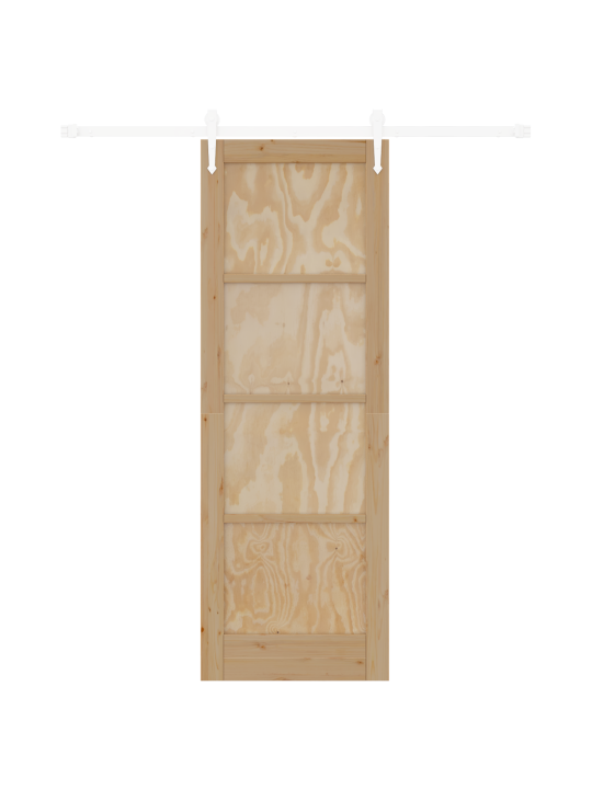 Bīdāmās durvis ar aprīkojuma komplektu 73.5x211 cm cietas koka priedes