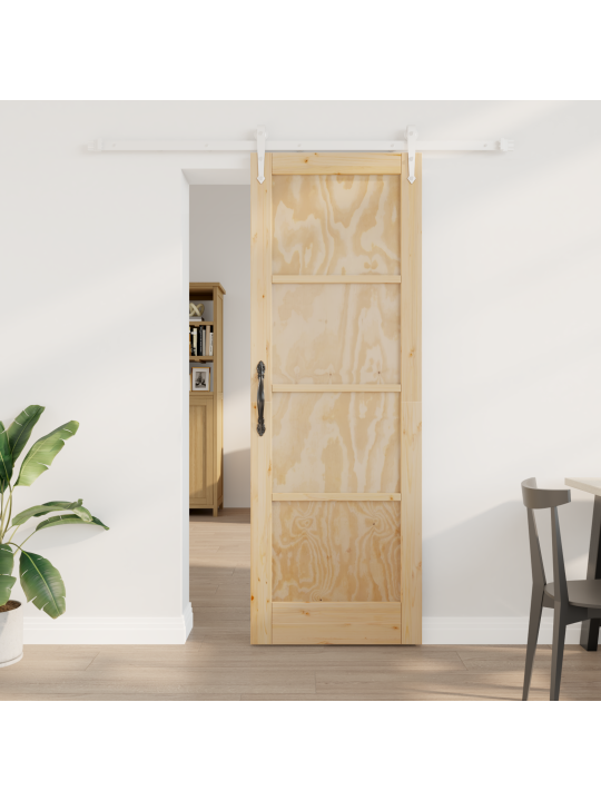 Bīdāmās durvis ar aprīkojuma komplektu 73.5x211 cm cietas koka priedes