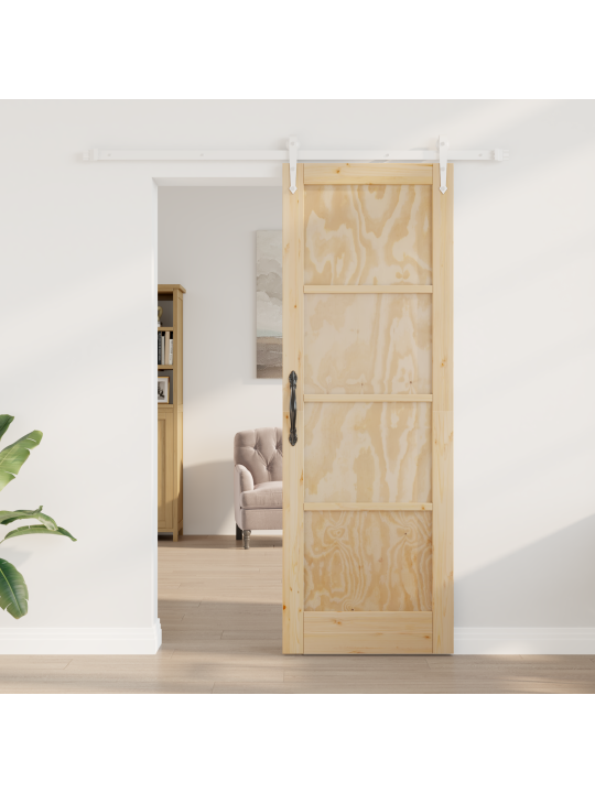 Bīdāmās durvis ar aprīkojuma komplektu 73.5x211 cm cietas koka priedes