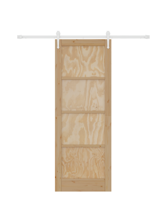 Bīdāmās durvis ar piederumu komplektu 78x211 cm cietās koka priedes