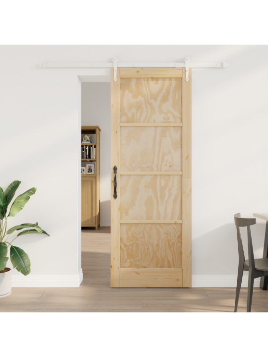 Bīdāmās durvis ar piederumu komplektu 78x211 cm cietās koka priedes