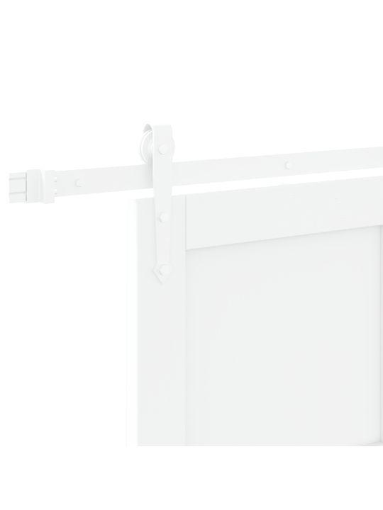 Bīdāmās durvis ar aparatūras komplektu Baltā krāsā 83x211 cm Ciets koks Priezes