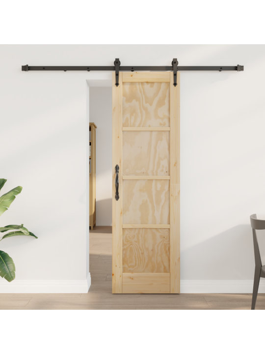 Bīdāmās durvis ar aparatūras komplektu 61x198,5 cm masīvkoka priede