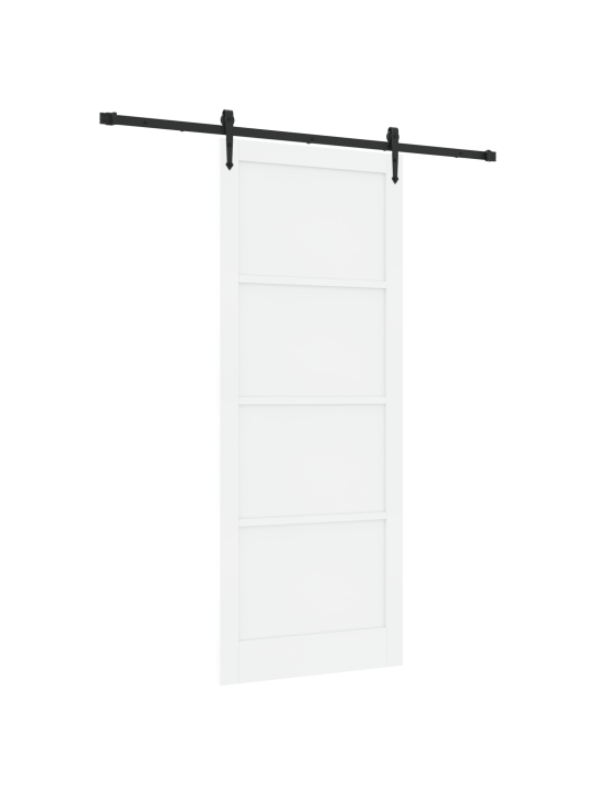 Bīdāmās durvis ar aparatūras komplektu Baltās 93x232 cm cietkoksnes priedes